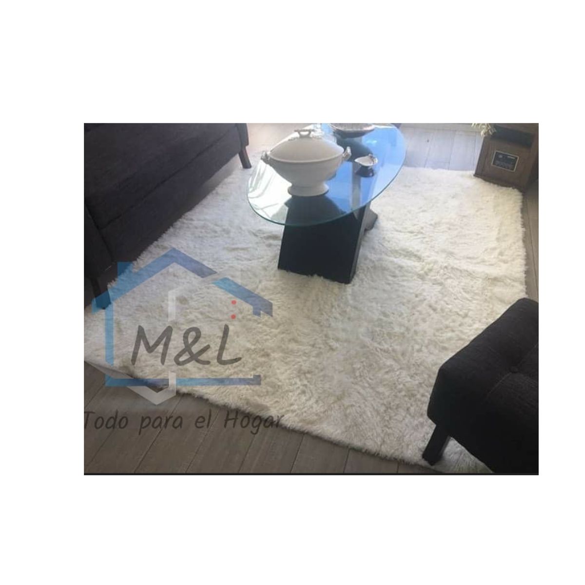 GENERICO - Alfombra Peludas Tipo Shaggy 150X200Cm Blanco