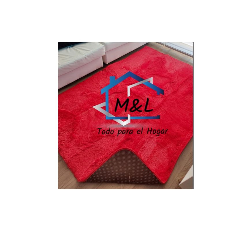 GENERICO - Alfombra Peludas 150X200Cm Roja