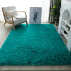 GENERICO - Alfombra Peludas 150X200Cm Turquesa