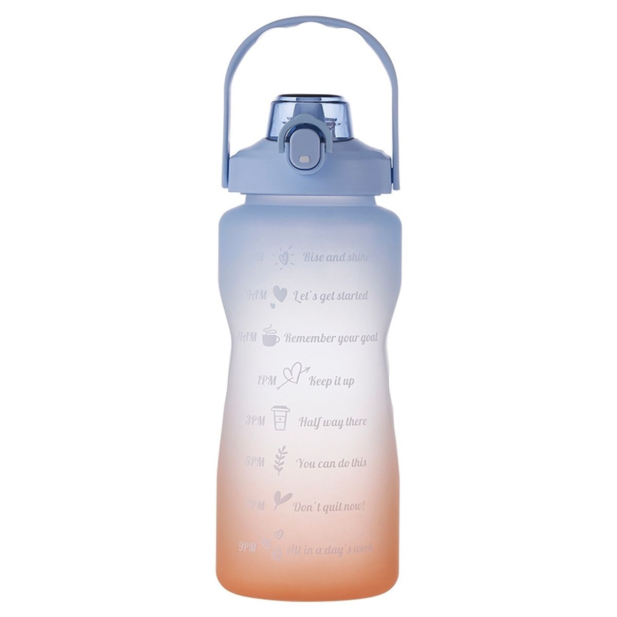 KUANGYE - Botella De Agua Motivacional Gran Capacidad 2l Deportiva