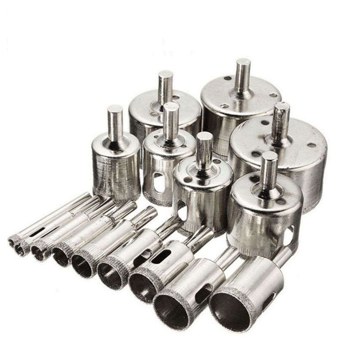 KUANGYE - Brocas Copa Para Cerámicos Mármol Vidrio Piedra 16pcs