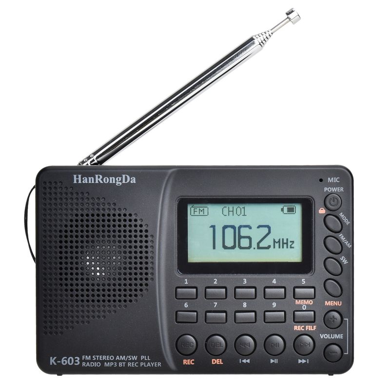 KUANGYE - Radio Portátil Digital Fm  Am  Onda Corta  Bluetooth