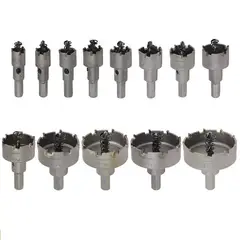KUANGYE - 13 Brocas Copa Sierra Hss De Carburo Para Metal Acero