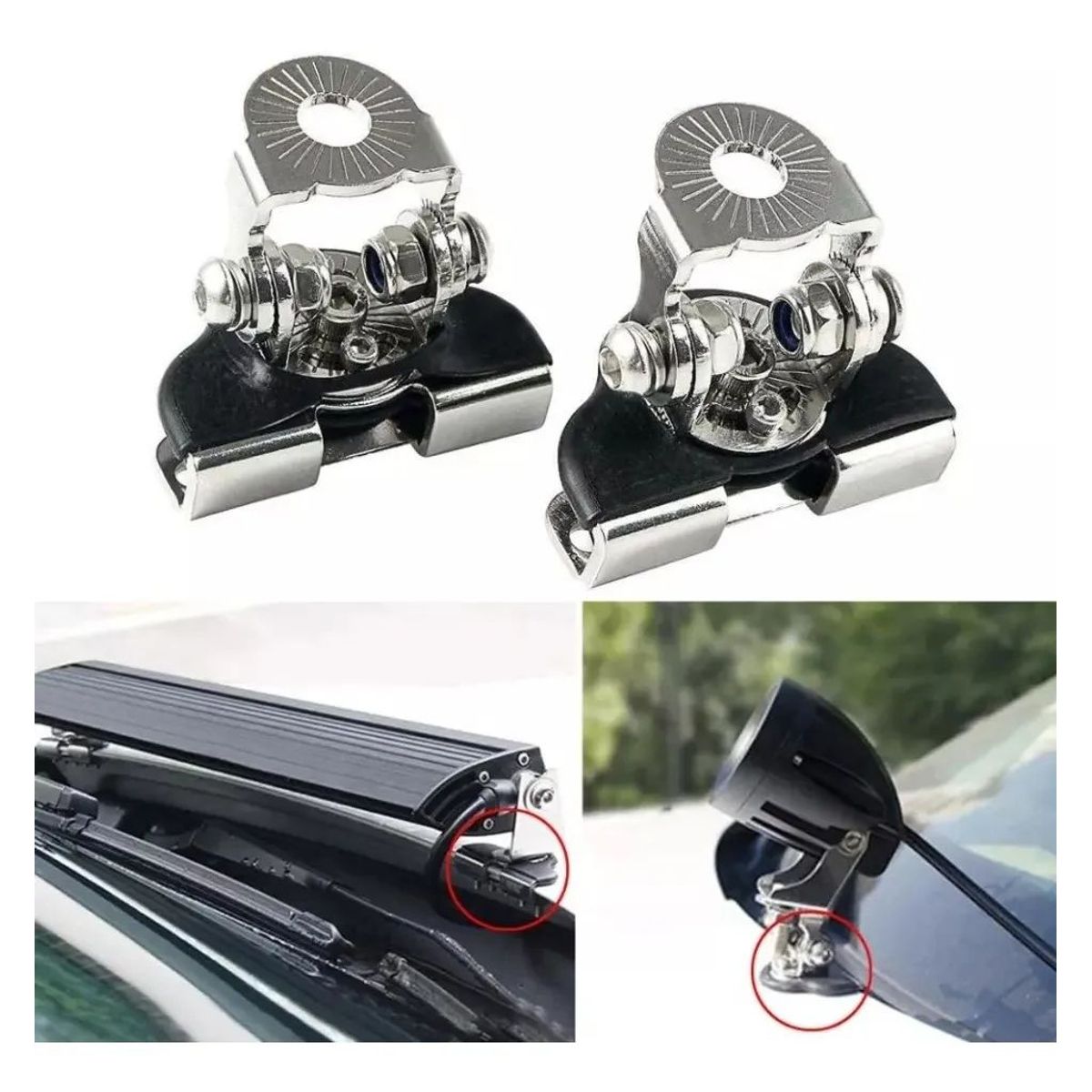 KUANGYE - Soporte Capot Para Neblineros Barras Led Fijos Universal X2