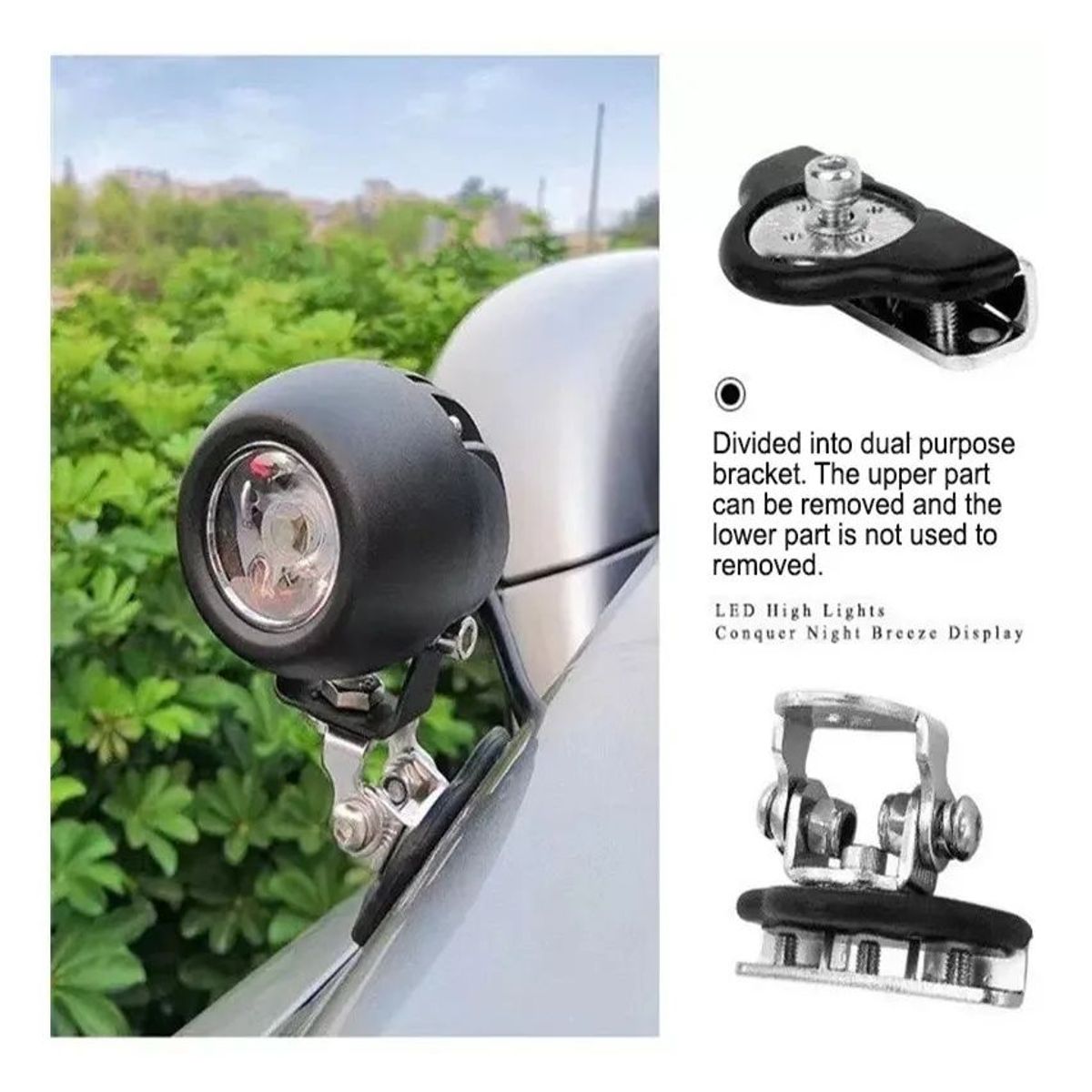 KUANGYE - Soporte Capot Para Neblineros Barras Led Fijos Universal X2