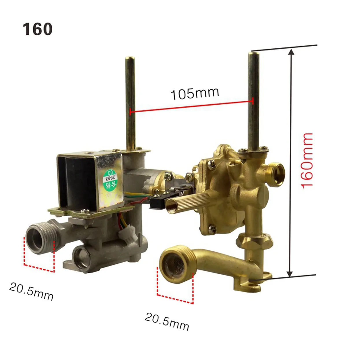 KUANGYE - Equipo Multiválvulas gas-agua Calefont Splendid Mademsa