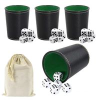 Juego De 4 Cachos Eco Cuero Negro