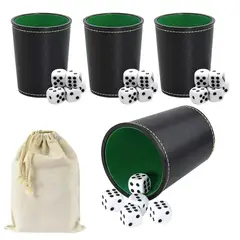 KUANGYE - Juego De 4 Cachos Eco Cuero Negro