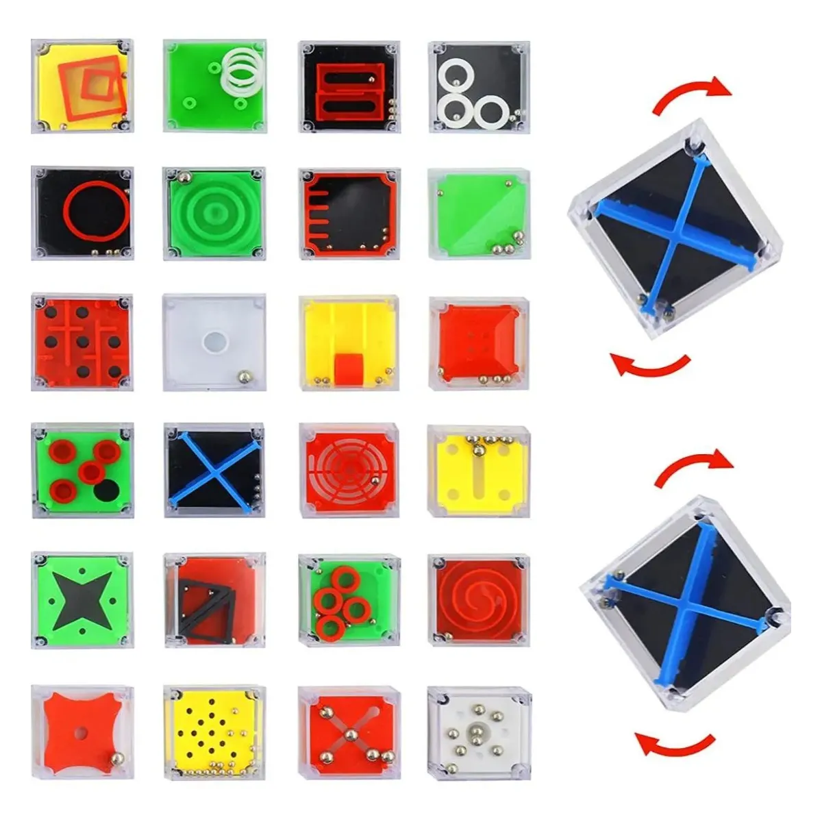 KUANGYE - 12 Cubos Juego Ingenio Y Habilidad Mental, Mini Cubos Iq