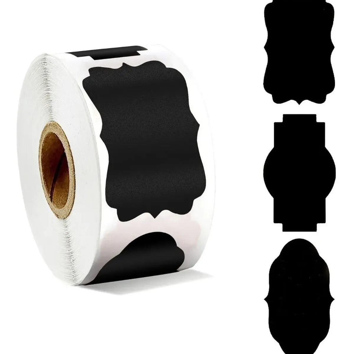 KUANGYE - Etiqueta Autoadhesiva Negra Impermeable Para Cocina 300Unic