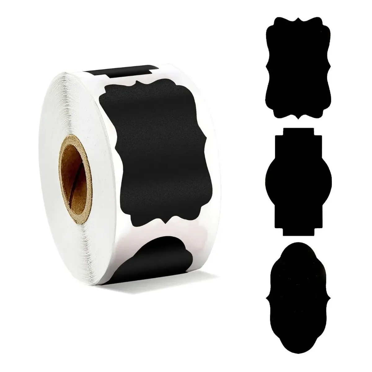 KUANGYE - Etiqueta Autoadhesiva Negra Impermeable Para Cocina 300Unic