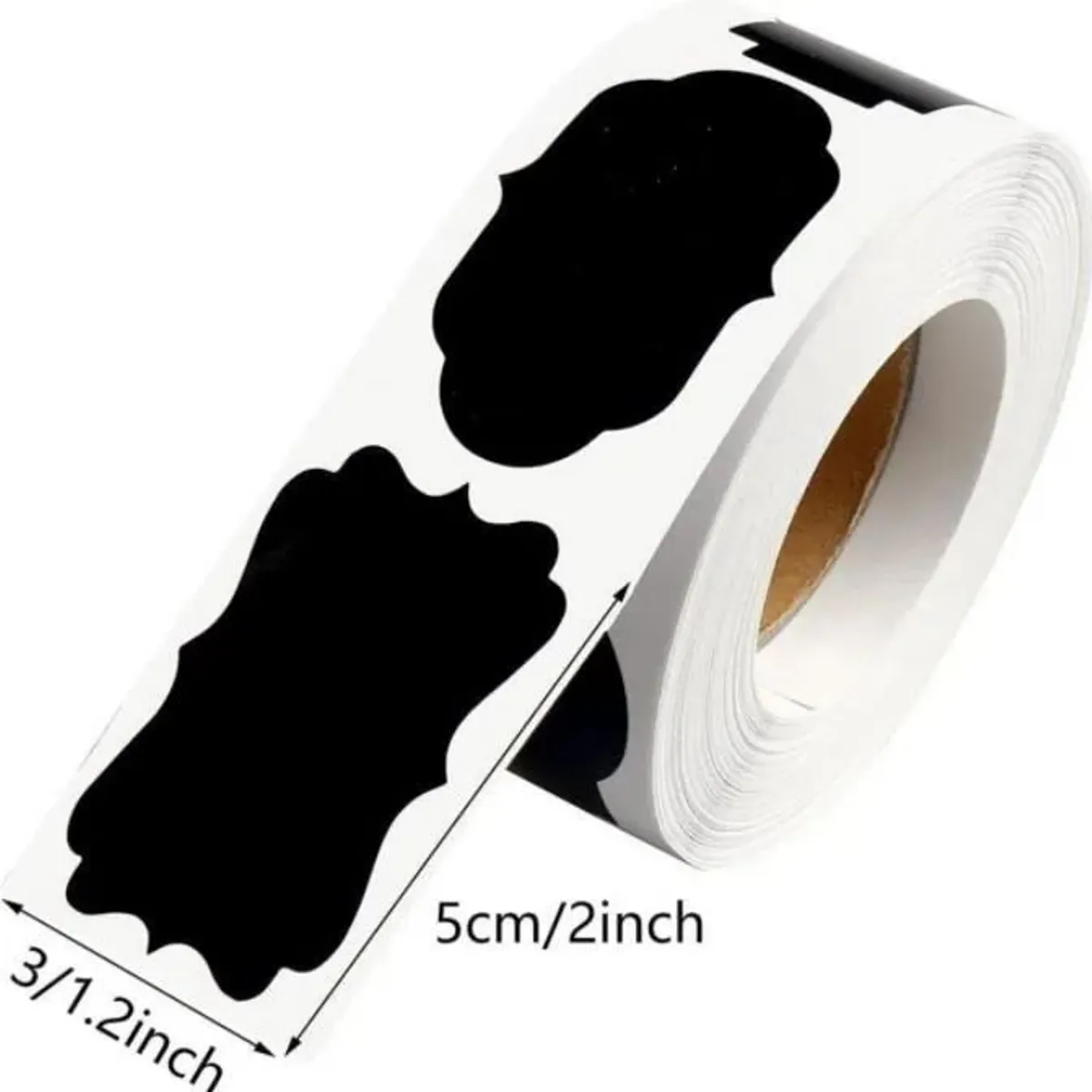 KUANGYE - Etiqueta Autoadhesiva Negra Impermeable Para Cocina 300Unic