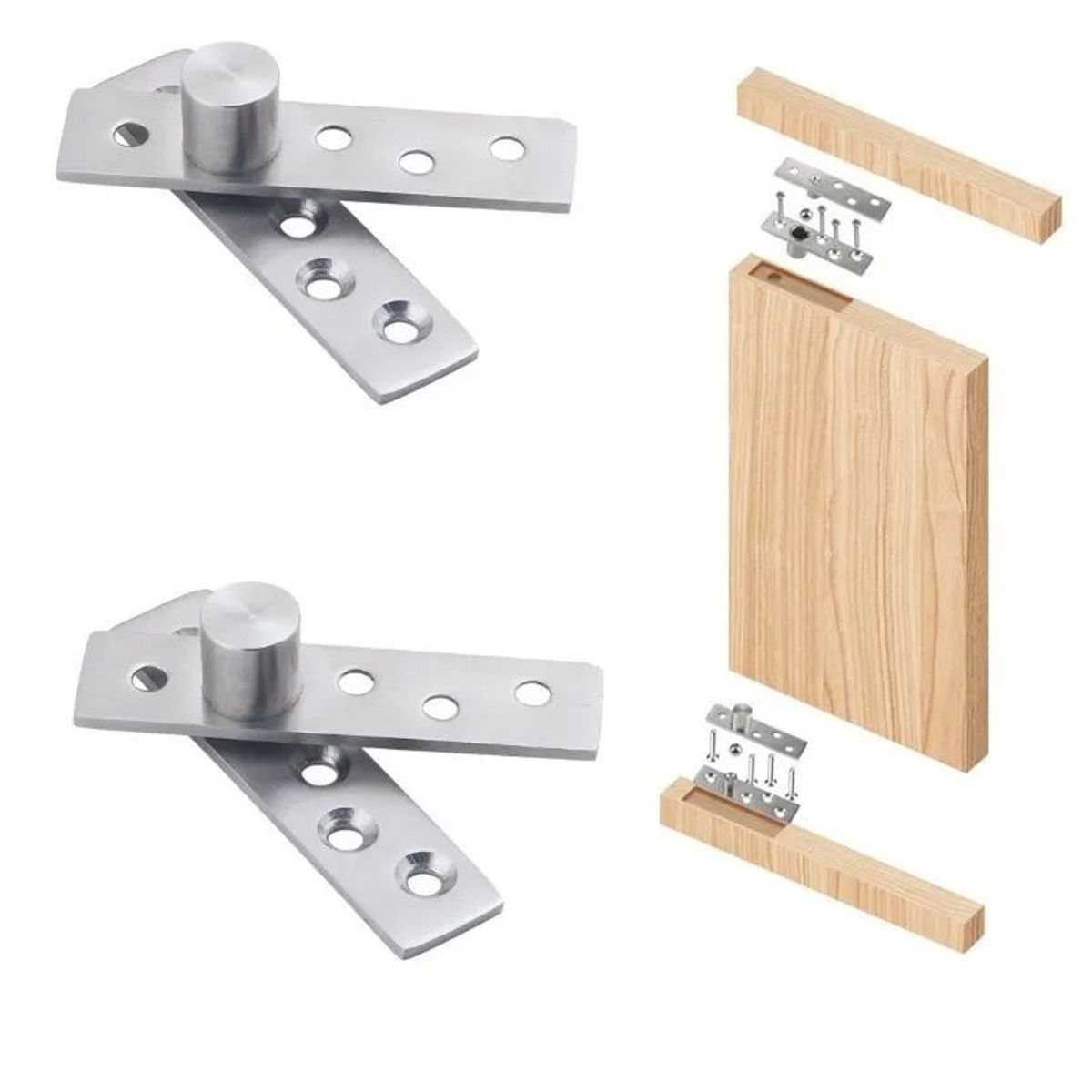 KUANGYE - Bisagra Puerta Pivote Oculta Giratoria Inox 160 Kilos