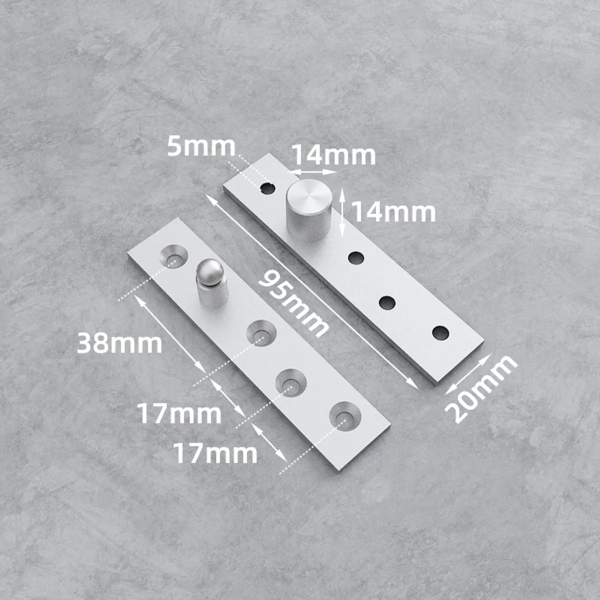 KUANGYE - Bisagra Puerta Pivote Oculta Giratoria Inox 160 Kilos