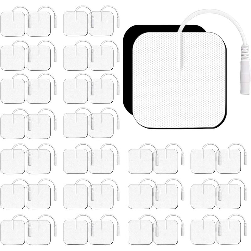 KUANGYE - 40 Unids Almohadillas De Electrodos 5x5cm Electroterapia Para Tens