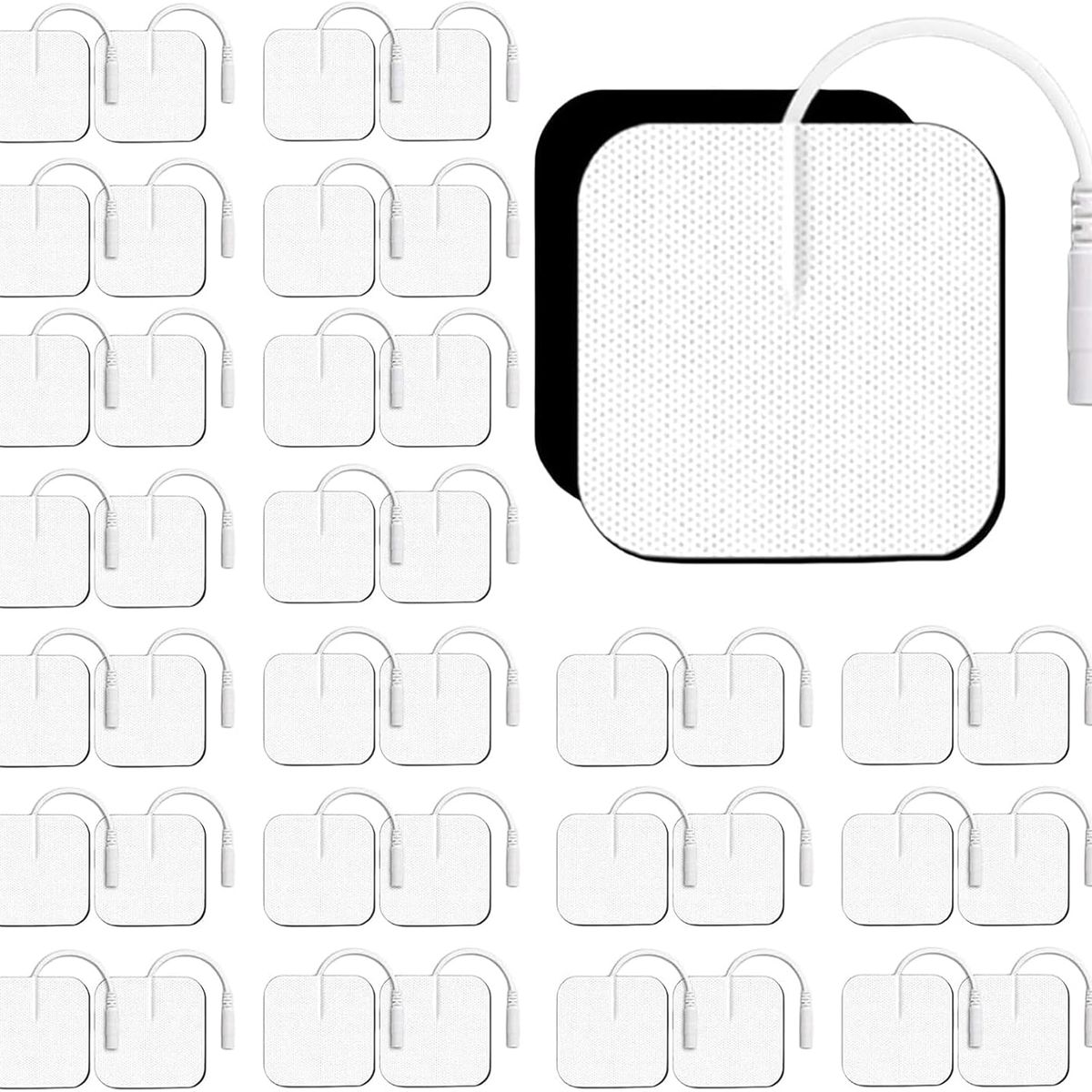 KUANGYE - 40 Unids Almohadillas De Electrodos 5x5cm Electroterapia Para Tens