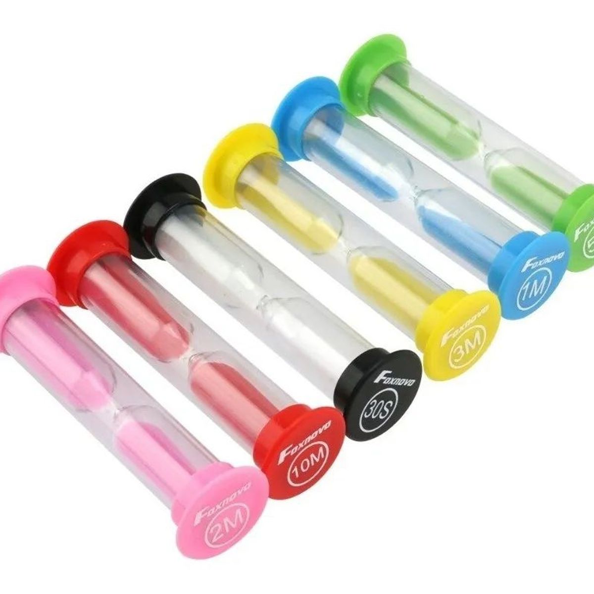 KUANGYE - Relojes De Arena Juegos Cocina 6 Tiempos 30s 1 2 3 5 10 Mins