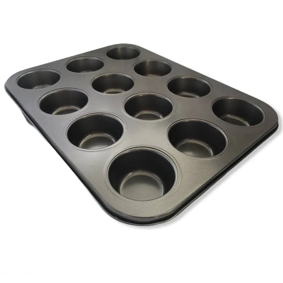 GENERICO - Molde Metal Para Cupcake Muffins Economico 12 Und