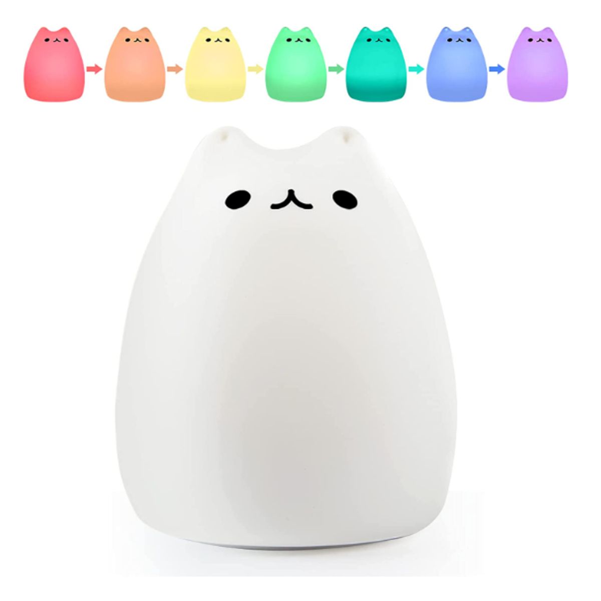 GENERICO - Lámpara Gato Portátil Led Silicona Suave Touch