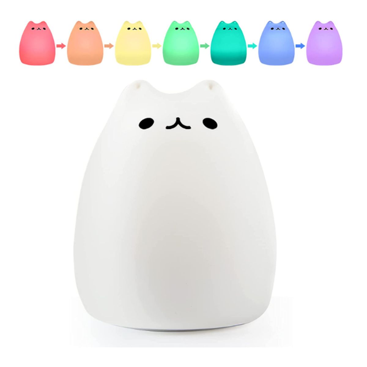 GENERICO - Lámpara Gato Portátil Led Silicona Suave Touch