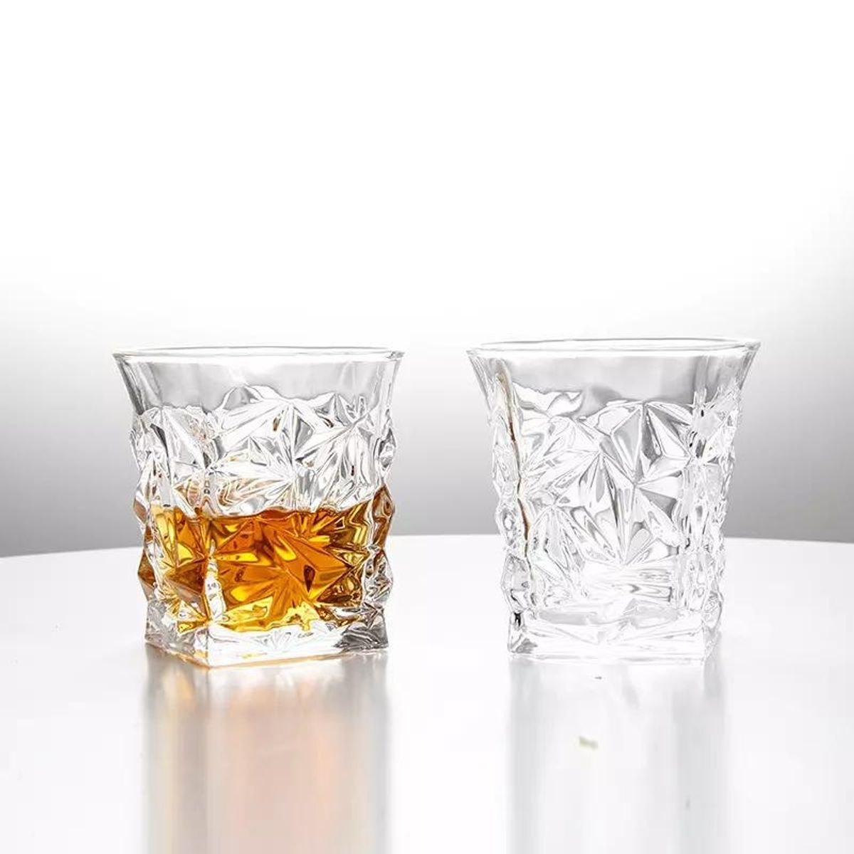 GENERICO - Set 6 Vasos Whisky con diseño de hielos estilo moderno y elegante
