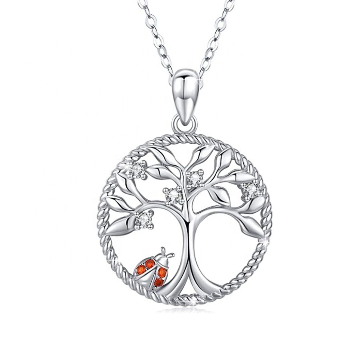 GENERICO - Collar plata 925 arbol de la vida chinita