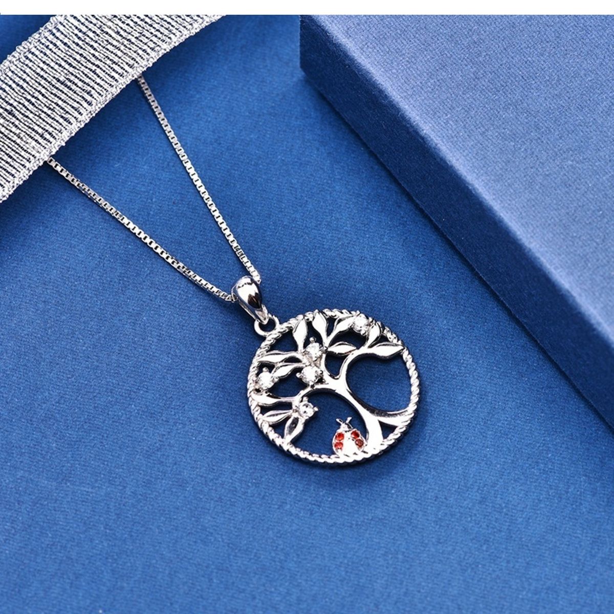 GENERICO - Collar plata 925 arbol de la vida chinita