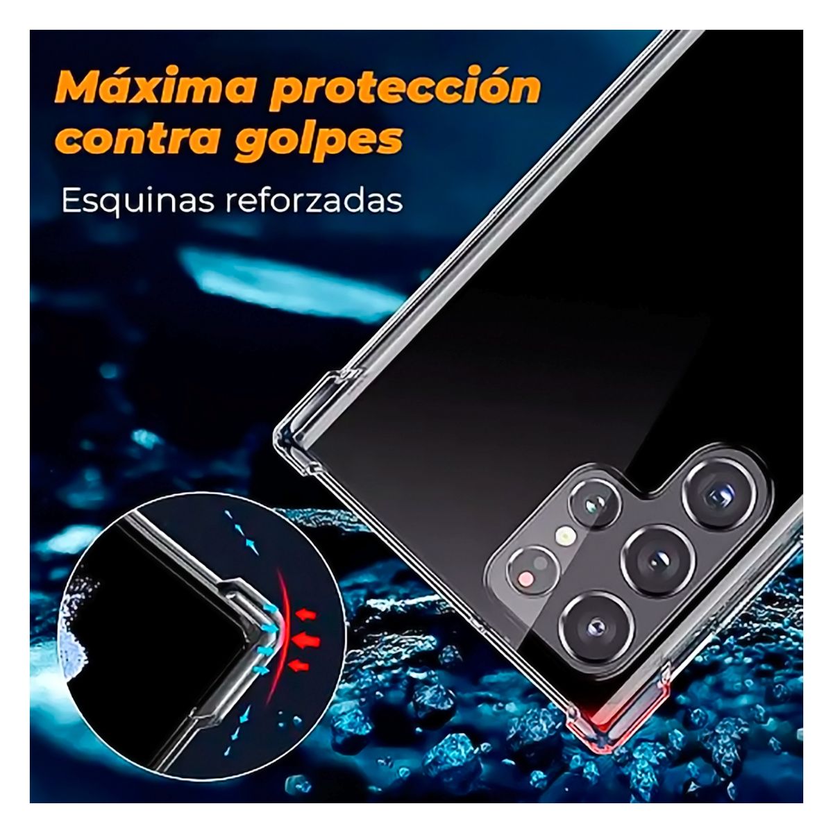 GENERICO - Carcasa Para Samsung S22 Ultra Y Protector Pantall Mica Full