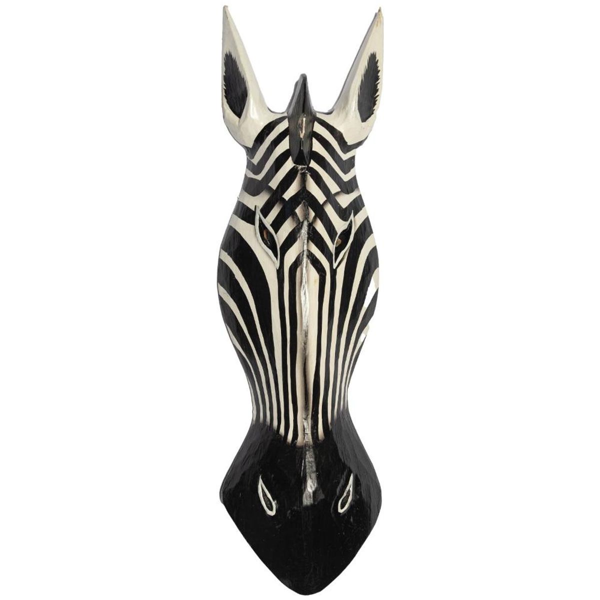 PROPLASTIC - MASCARA DE ZEBRA NEGRO CON RAYAS BLANCAS