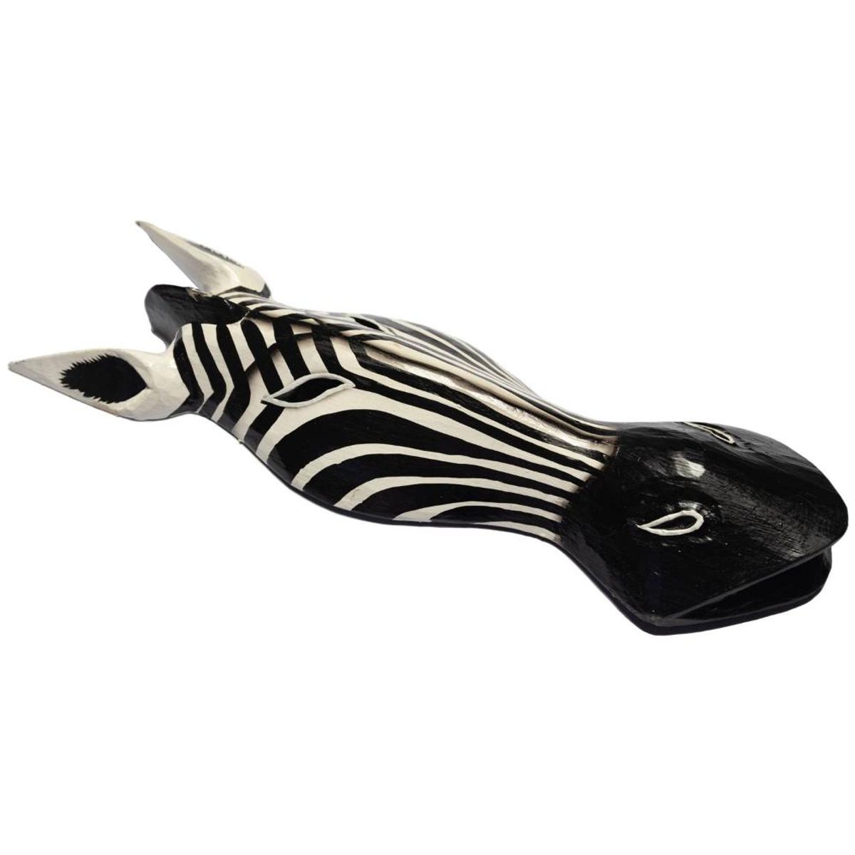 PROPLASTIC - MASCARA DE ZEBRA NEGRO CON RAYAS BLANCAS