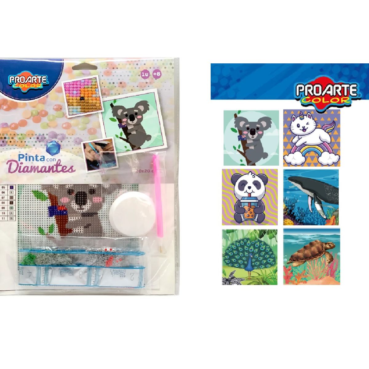 PROARTE - Pinta con diamantes 20x20cm Diseños Surtidos