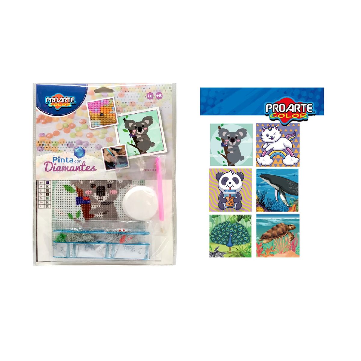 PROARTE - Pinta con diamantes 20x20cm Diseños Surtidos