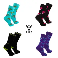 BUEY - Pack 4 calcetines con diseño.