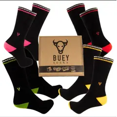 BUEY - Pack 4 calcetines con diseño.