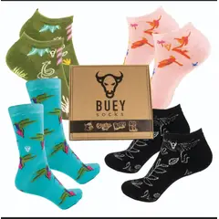 BUEY - Pack 4 calcetines con diseño.