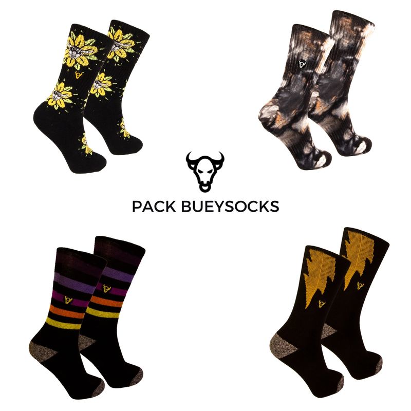 BUEY - Pack 4 calcetines con diseño._.