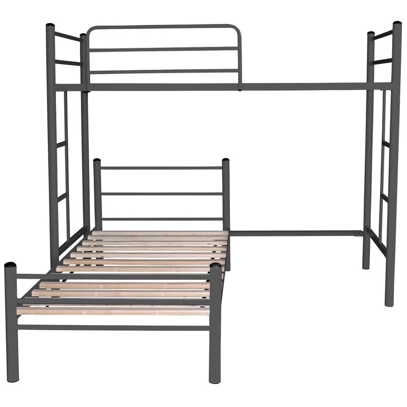 FUTONES Y MUEBLES - Cama Alta + Cama Baja 1,5 Plazas