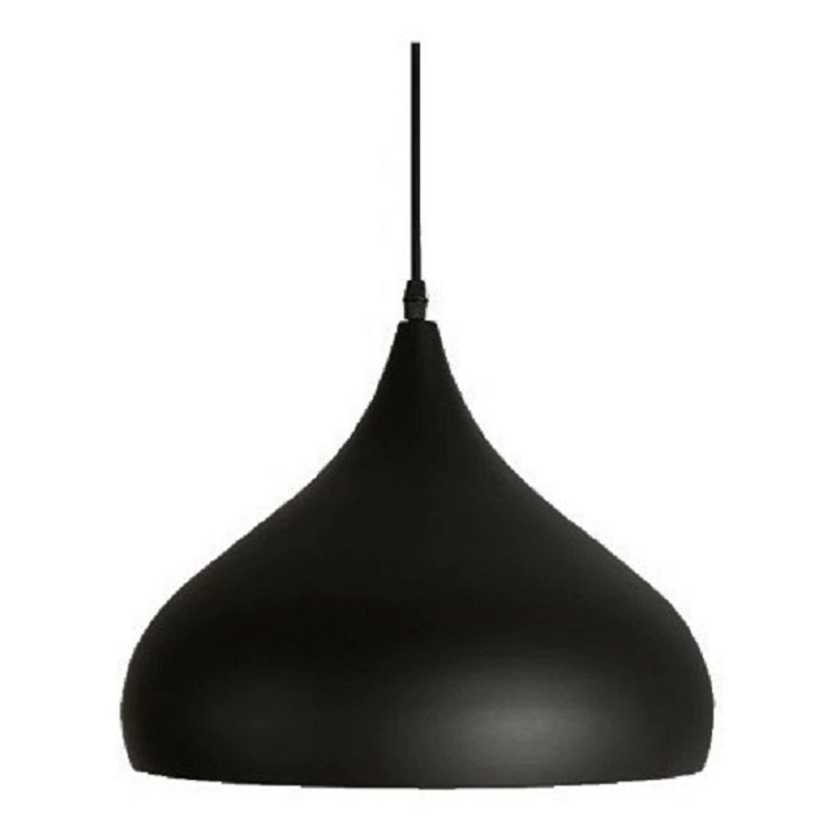 GENERICO - Lampara Techo Campana 30cm Diametro Negra Interior Blanco