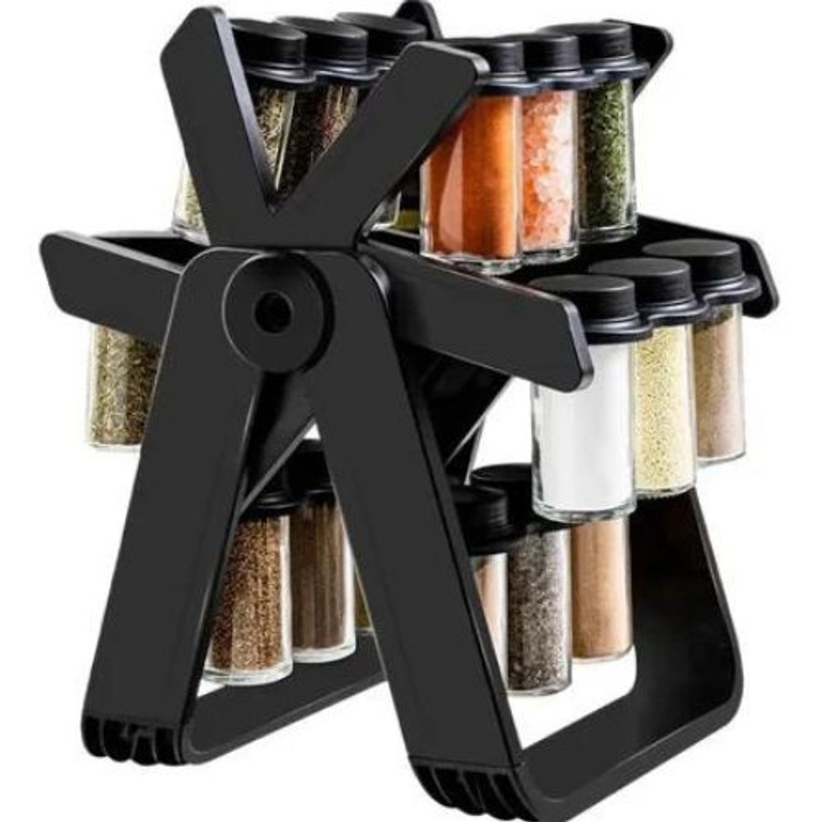 GENERICO - Especiero Rotativo 18 Frascos Gira 360° Practico