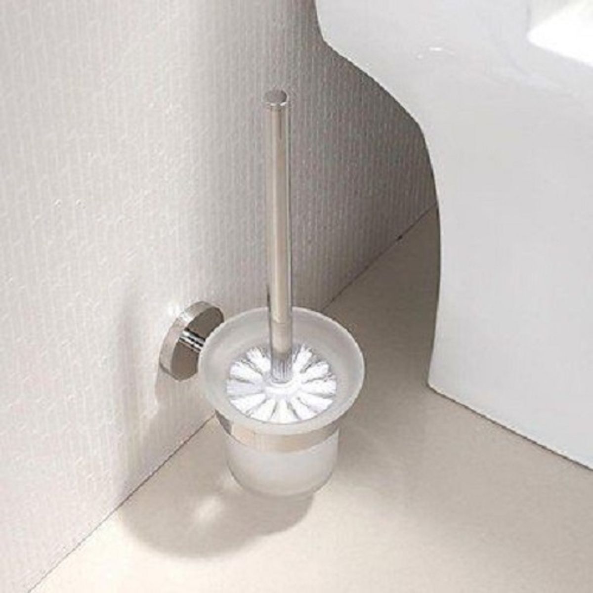 GENERICO - Juego De Escobilla Inodoro Wc Con Porta Escobilla Al Muro