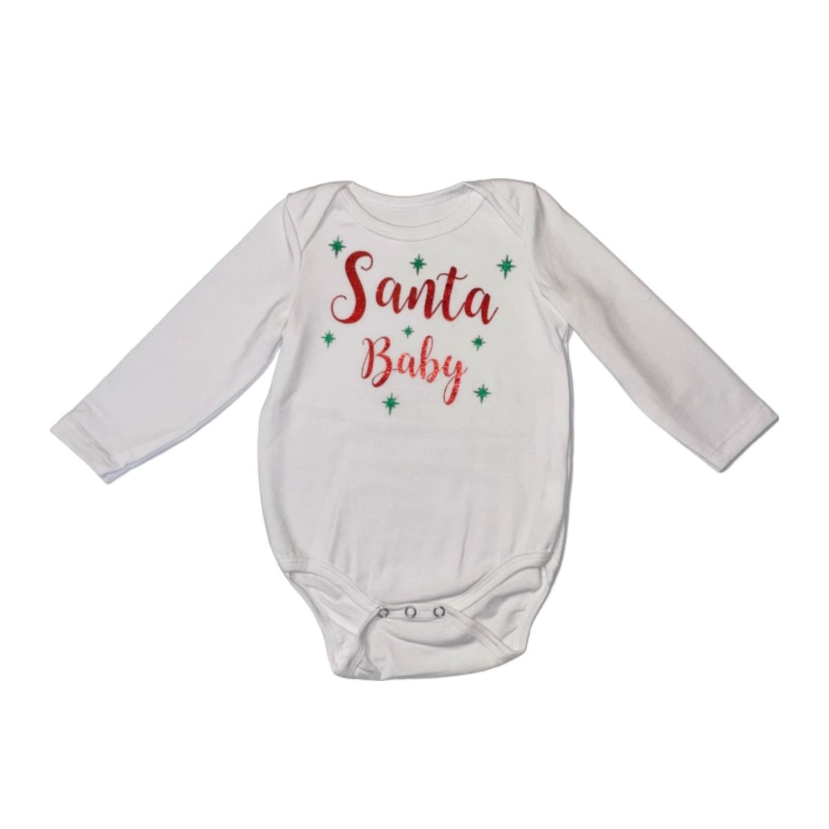GENERICO - Conjunto  - Vestido Navidad De 3 Piezas Niña Body Blanco Santa baby