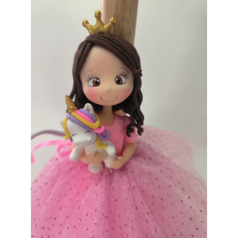 DECORACION CREATIVA - Lampara Niña Infantil Velador Princesa Rosada