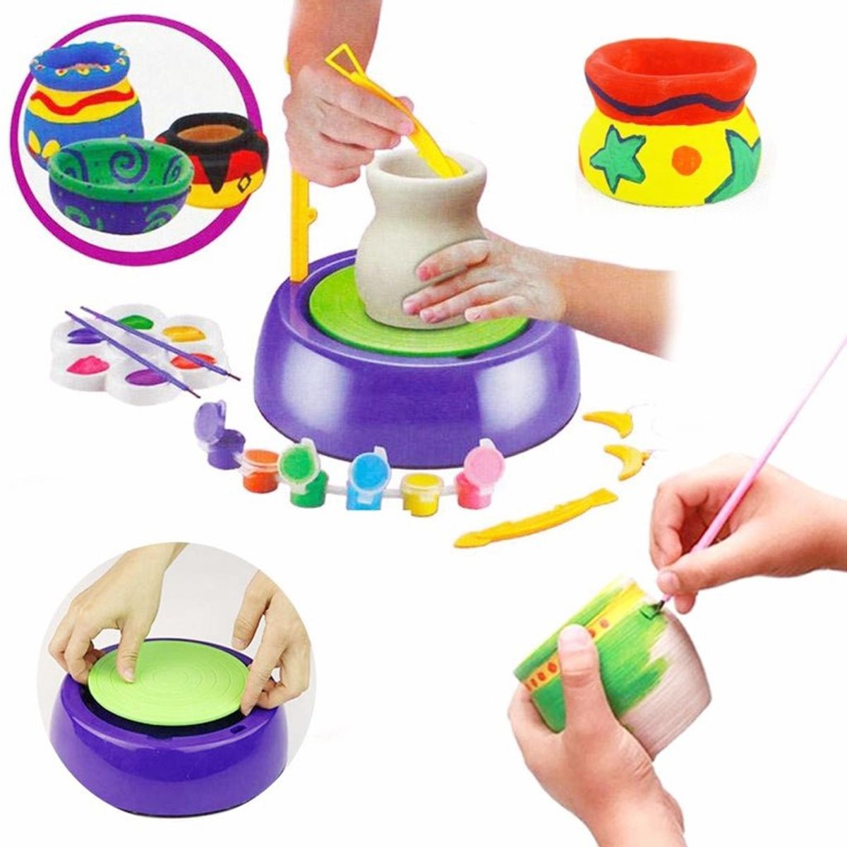 GENERICO - Juguete Rueda De Alfarería En Arcilla Para Niños