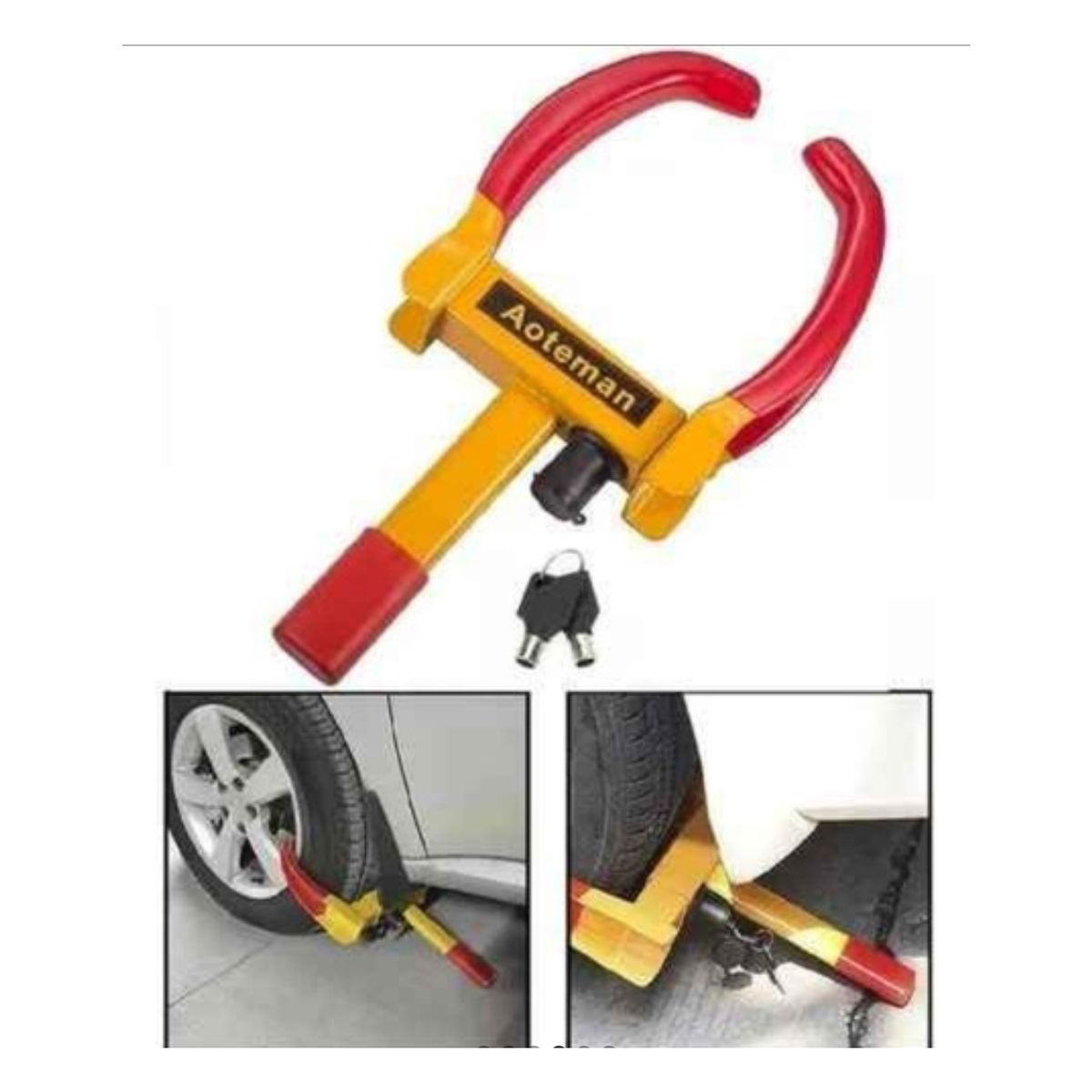 GENERICO - traba rueda pitbull para autos- camioneta y camiones