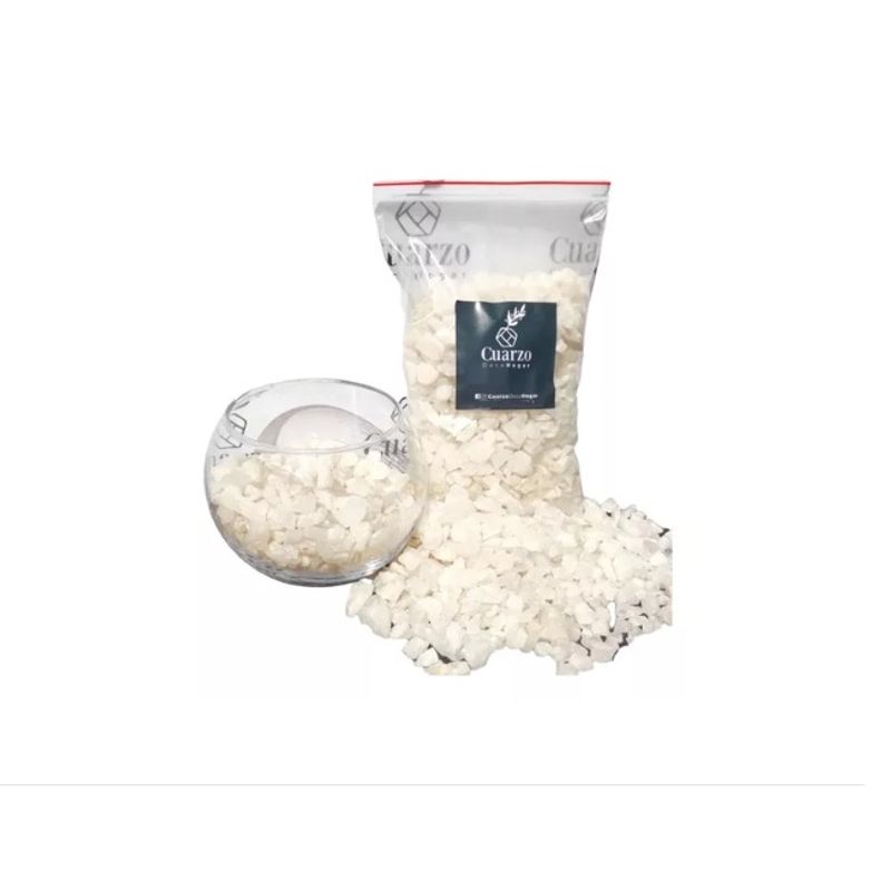 GENERICO - Cuarzo Blanco Natural Tamaño Garbanzo.  Formato 1kg