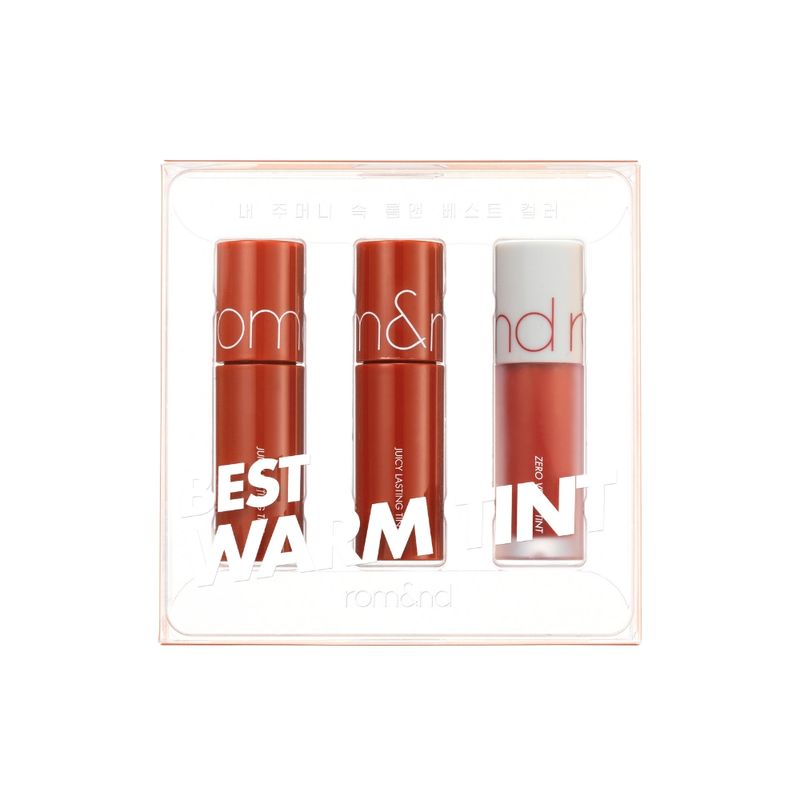 ROMAND - Pack 3 Miniaturas Tintes Labial Warm Tone 01 Romand