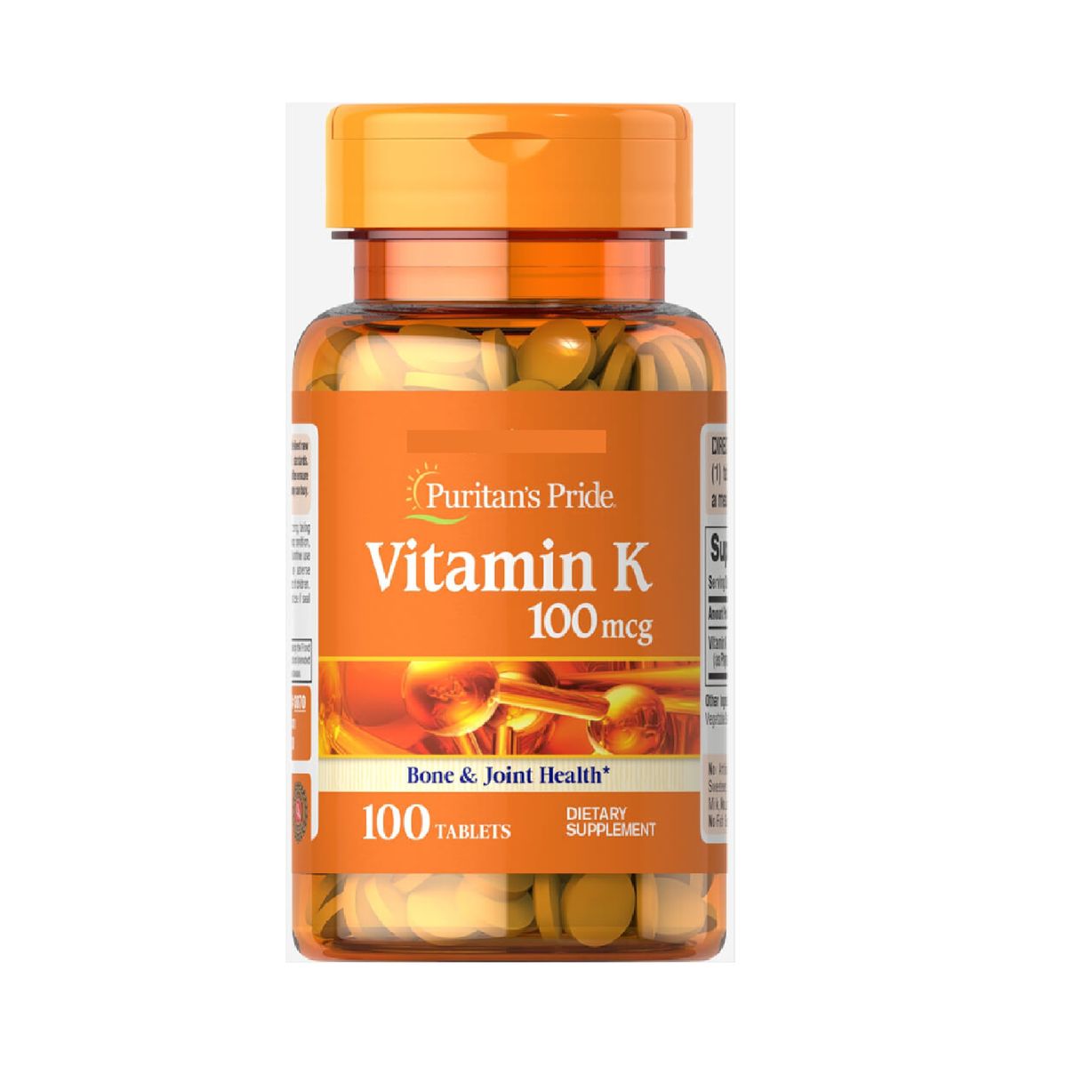 PURITANS PRIDE - Vitamina K 100mcg 100 Vegana Tabletas