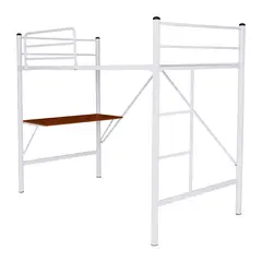 FUTONES Y MUEBLES - Cama Alta 1 Plaza Con Escritorio