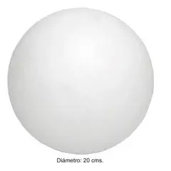 GENERICO - Esfera De Plumavit Alta Densidad 20 Cm. X 5 Un.