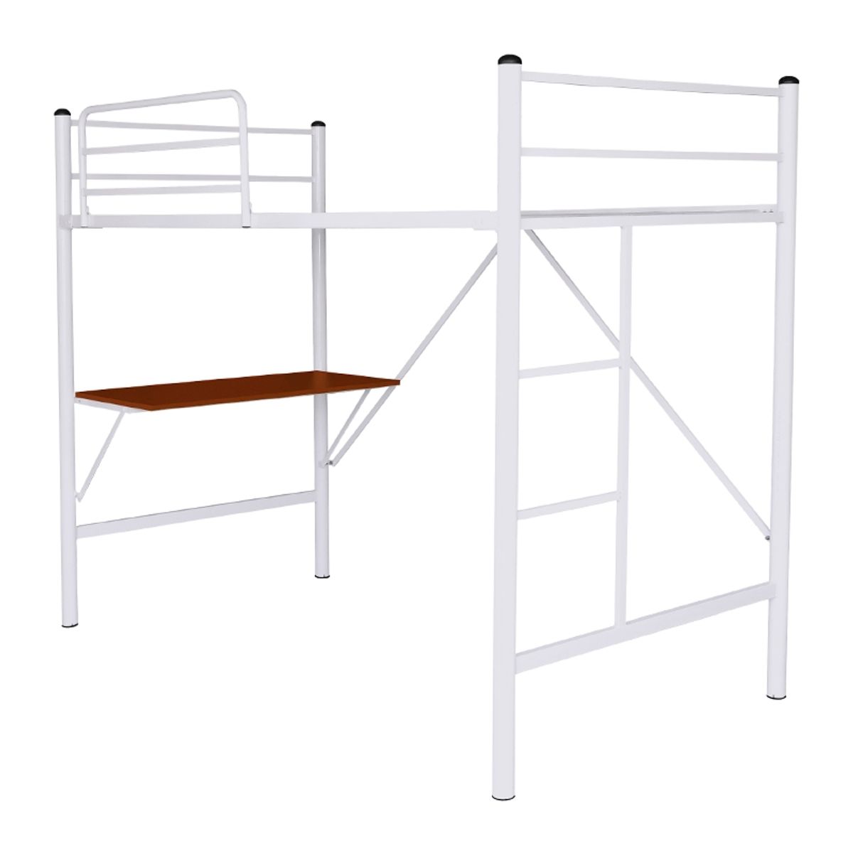 FUTONES Y MUEBLES - Cama Alta 1.5 Plaza Con Escritorio